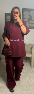 Ensemble Tailleur Nira Oversize Bordeaux