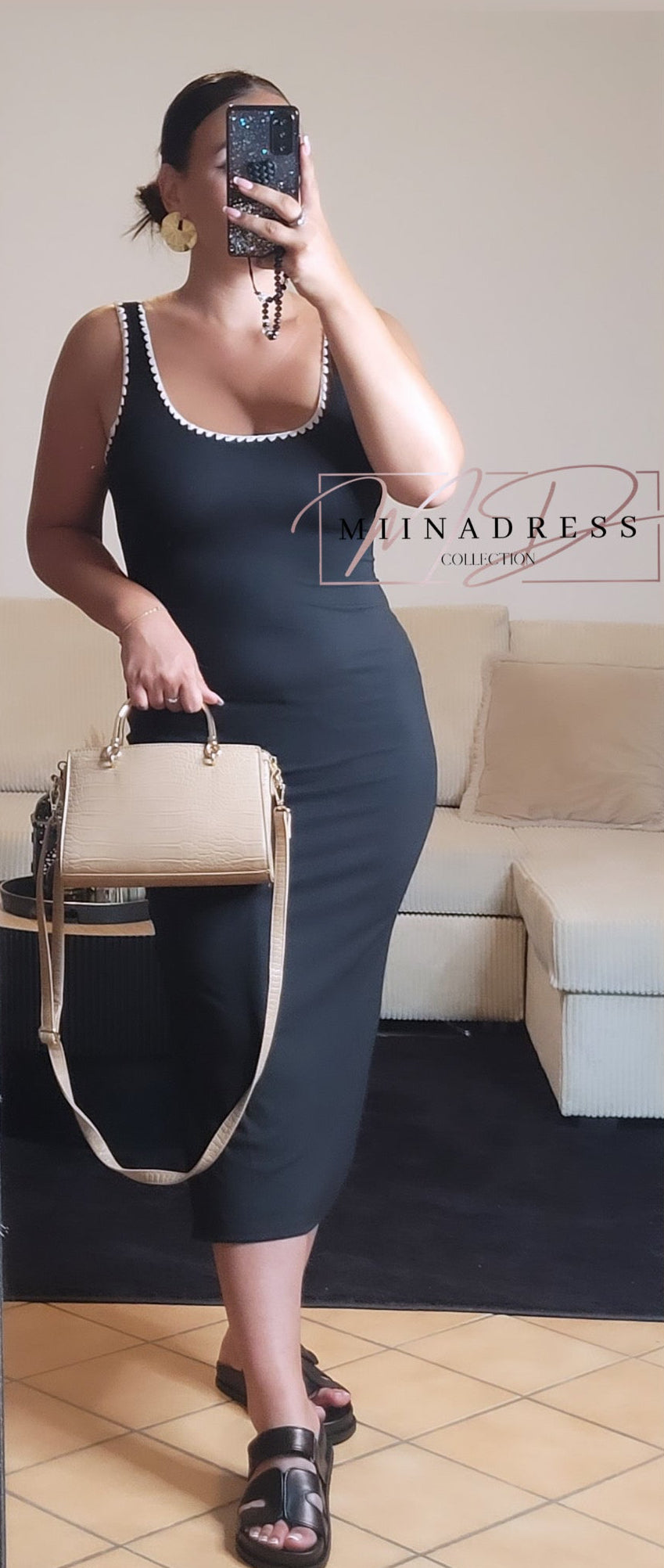 Robe Surpiqûres Noir